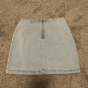 Light blue denim skirt